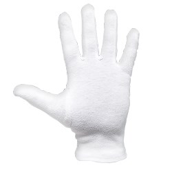 Перчатки х/б белые, размер "L", плотные - фото 17856
