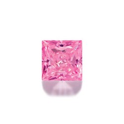 Розовый кубик циркония квадрат принц. - Signity  4х4  - фото 18922