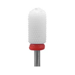 Фреза керамическая цилиндр закругленный красная (мелкая насечка)  - фото 20211