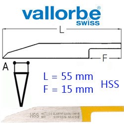 Штихель VALLORBE  SMALL  Messer      LOM-0406- 20 HSS - фото 20909