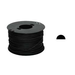 Шнурок каучук полукруглый черный 5х2мм