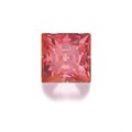 Нежно-розовый кубик циркония квадрат принц. -Signity 2,5х2,5  - фото 17419