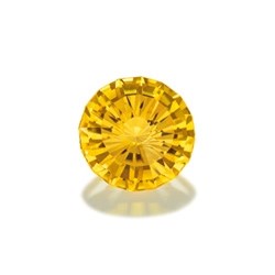 Зол.-желтый кубик циркония круглый парашют-Signity 7,0  - фото 15105