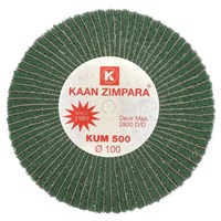 Щетка сатино-лепестковая зеленая    Ф100х7х8, 1х1 Р500 Kaan Zimpara