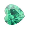 Зеленый кубик циркония сердце 7х7 - фото 15048