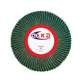 Щетка сатино-лепестковая зеленая    Ф100х7х8, 1х1 Р150 ETKA - фото 24036