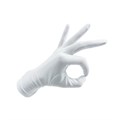 Перчатки х/б белые, размер "L " с резинкой - фото 24351